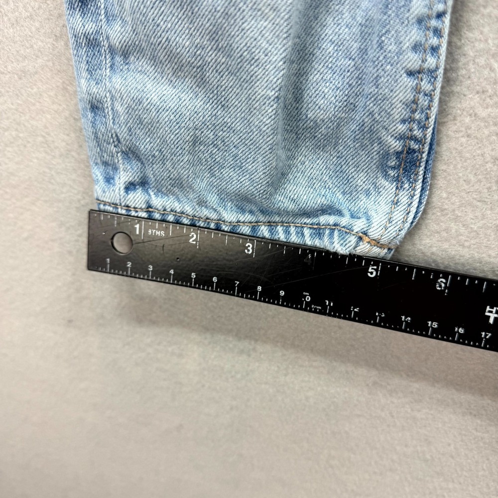 American Eagle Mom Jeans Womens 000 Fits 26x27* Blue Pants Distressed Straight - Picture 10 of 13